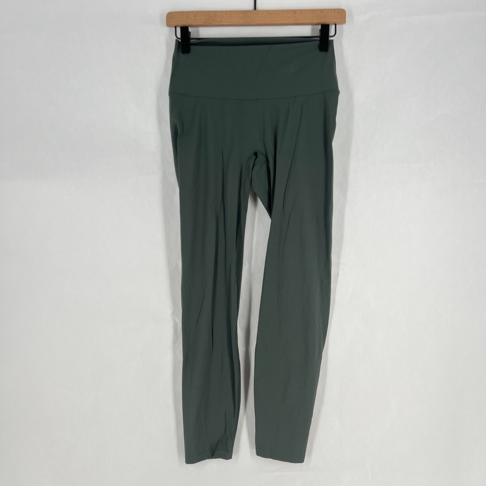 Lavento Yoga Legging Womens L/8 Green‎ Buttery Soft Mid Rise High Waist Workout